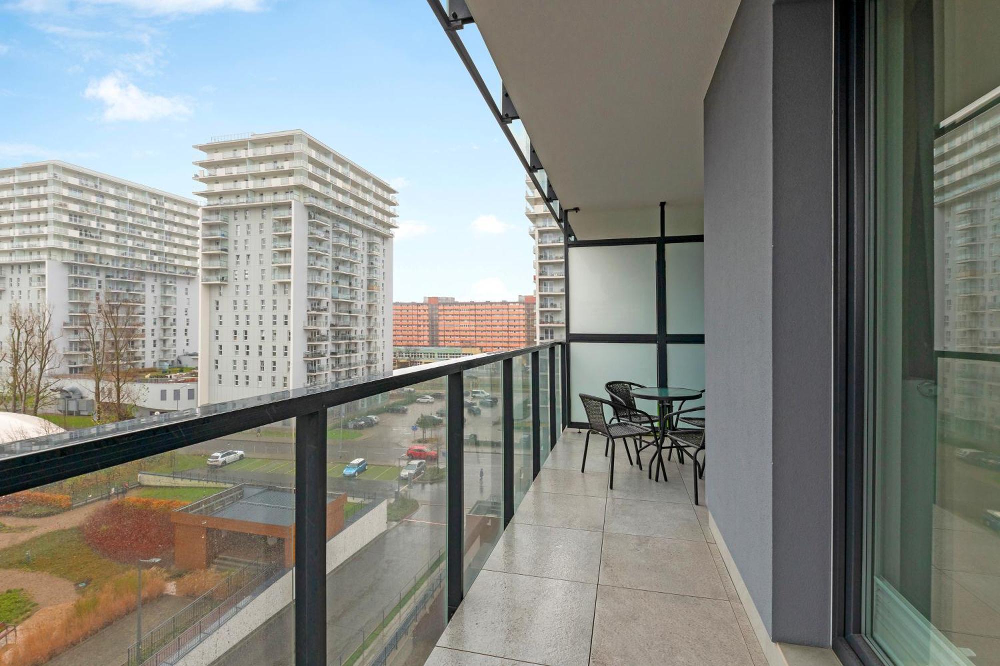 Apartament Nadmorskie Spektrum & Parking Danzica Esterno foto
